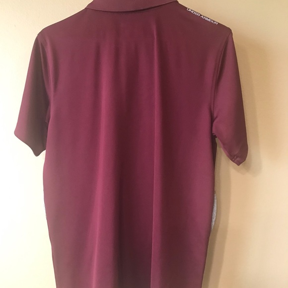 Under Armour youth XL loose Heatgear maroon polo like new - Picture 3 of 3